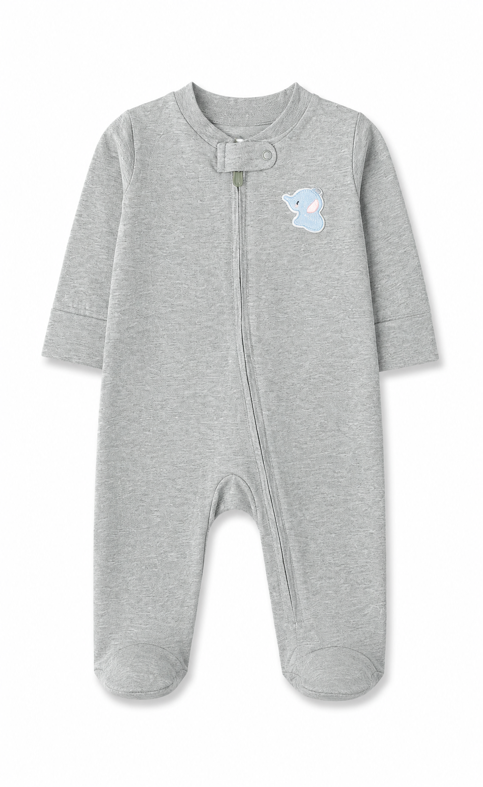 Baby Footed Romper Pack of 2 Grey