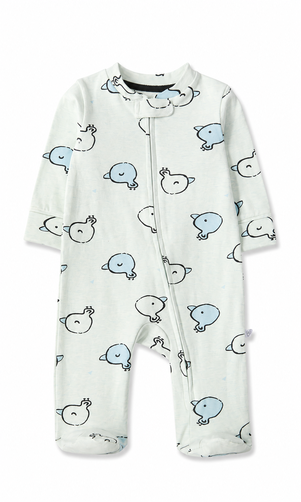 Baby Footed Romper Pack of 2 Grey