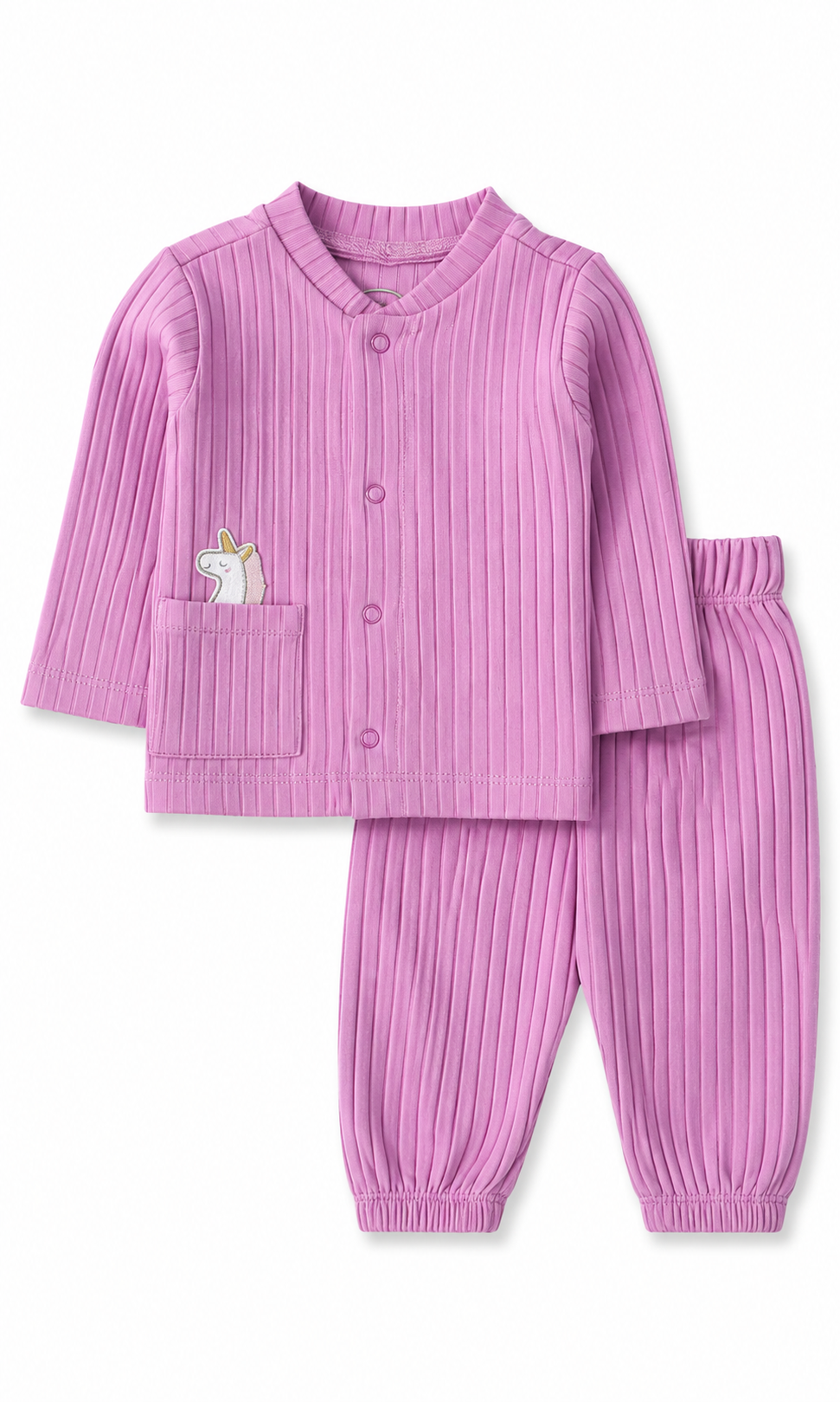 Baby Girls Night Suit Lilac Bunny Patch
