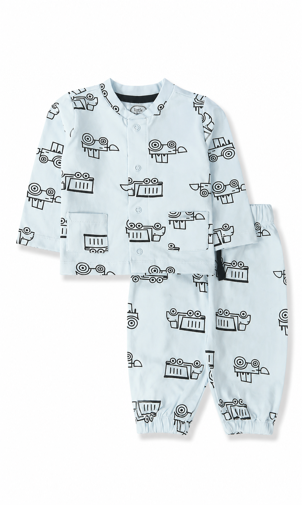Baby Night Suit Truck Print