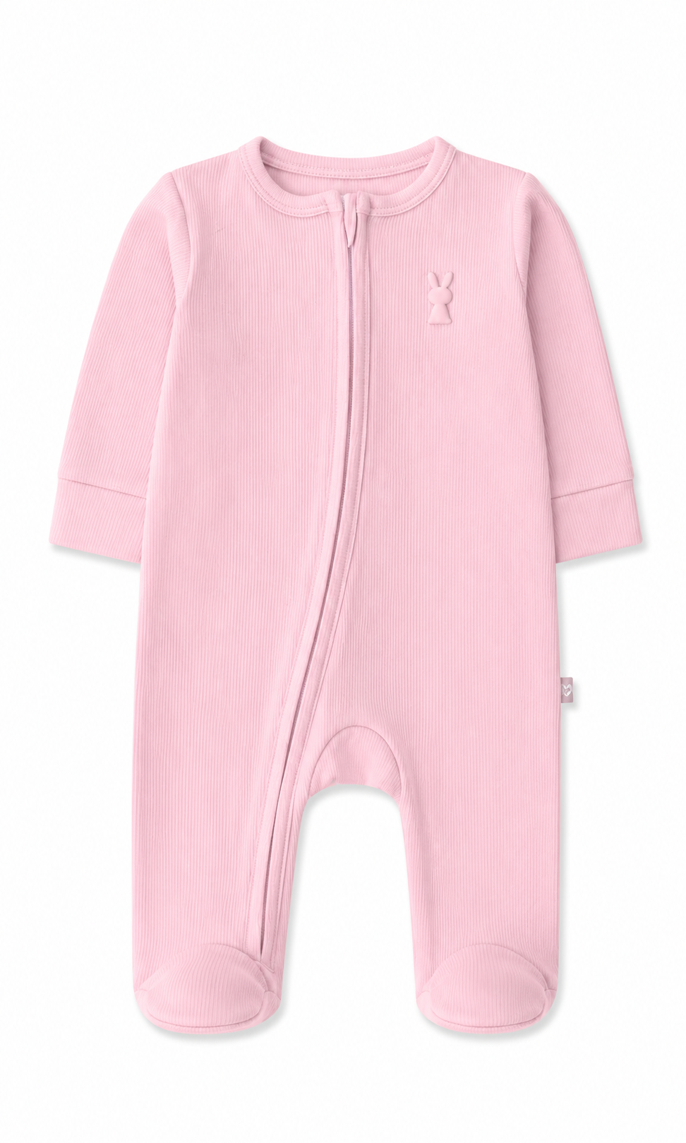 Baby Girls Footed Romper Pack of 2 Pink Bunny Print