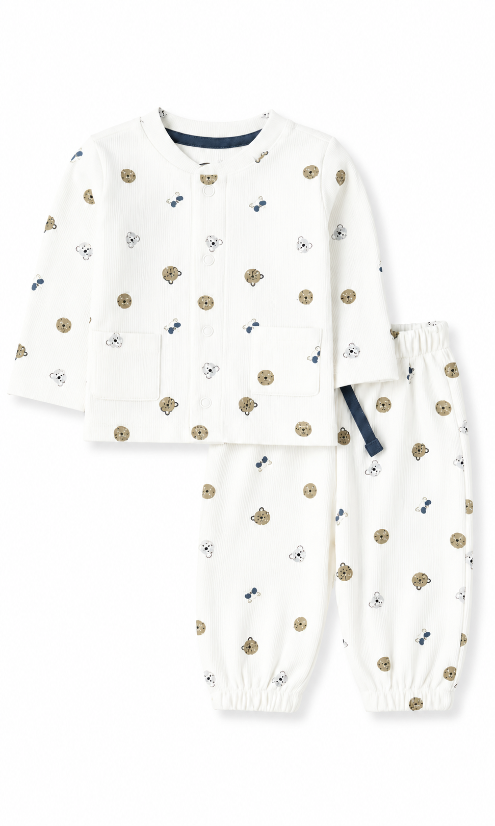 Baby Night Suit Teddy Bear Print