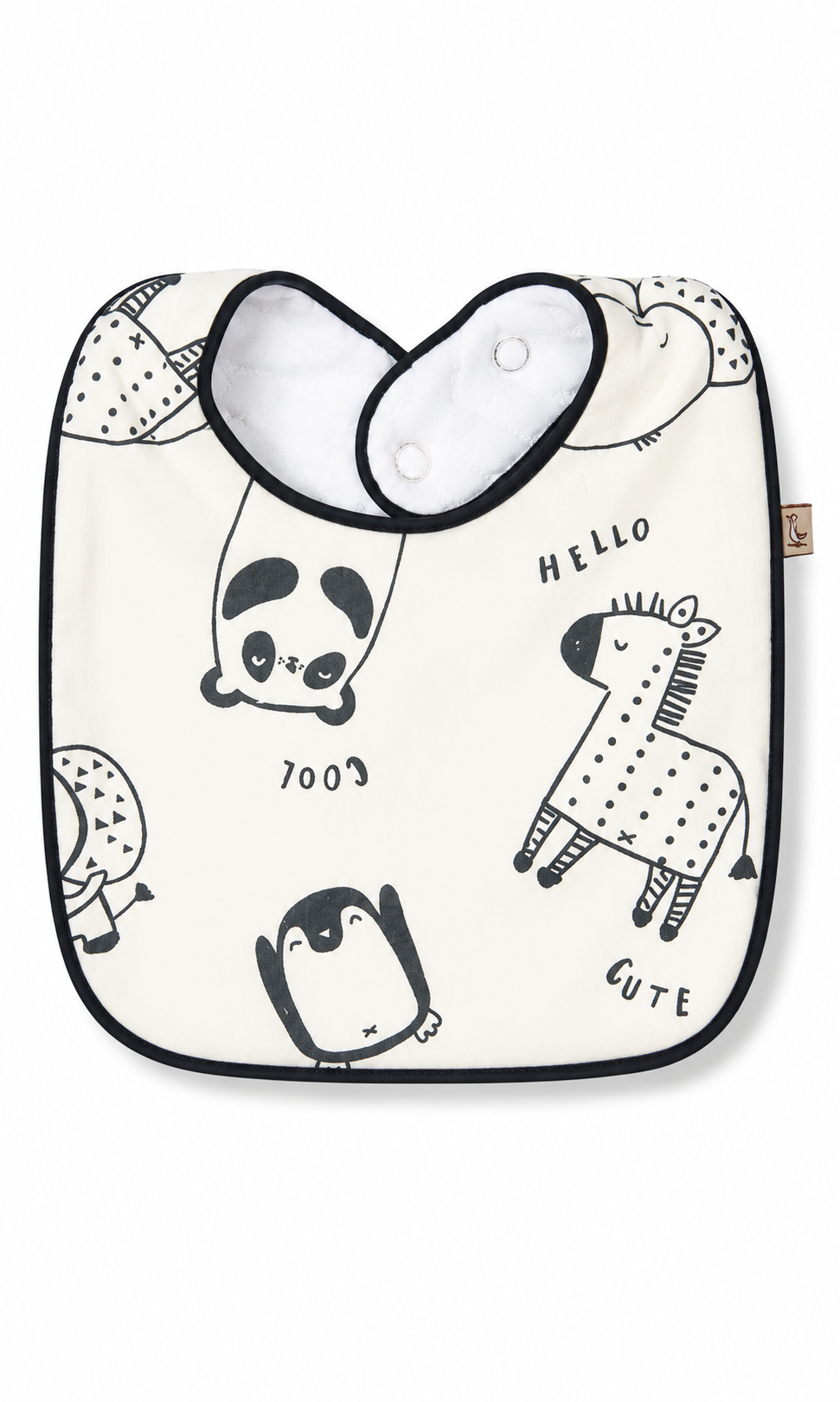 Baby Gift Set White Cartoon Animals Print 6 Piece Newborn Set