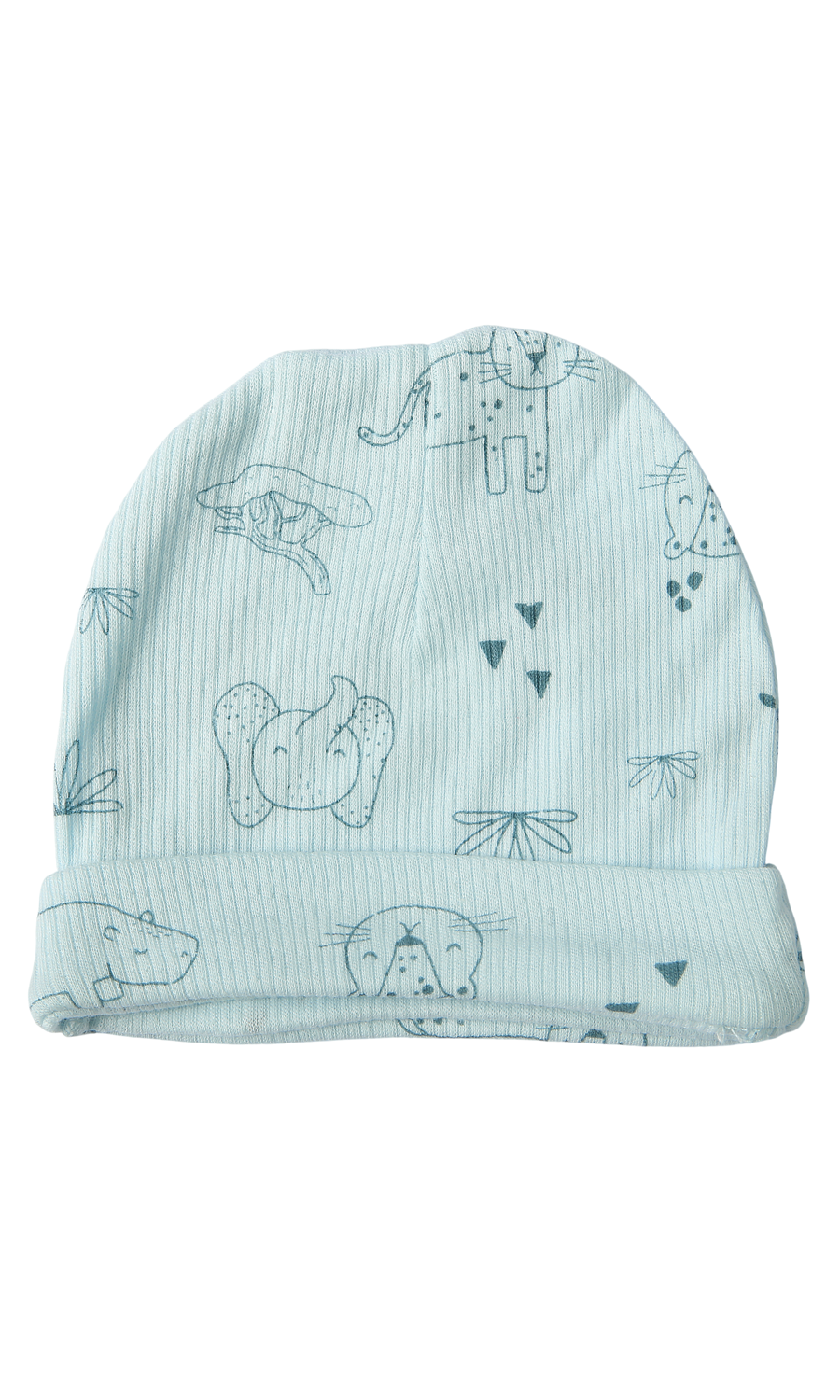 Baby Boys 5-Piece Gift Set Blue Safari Animal Print