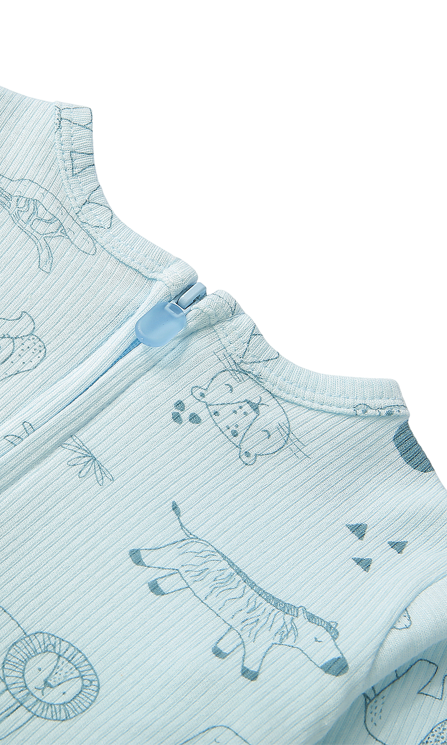 Baby Boys 5-Piece Gift Set Blue Safari Animal Print