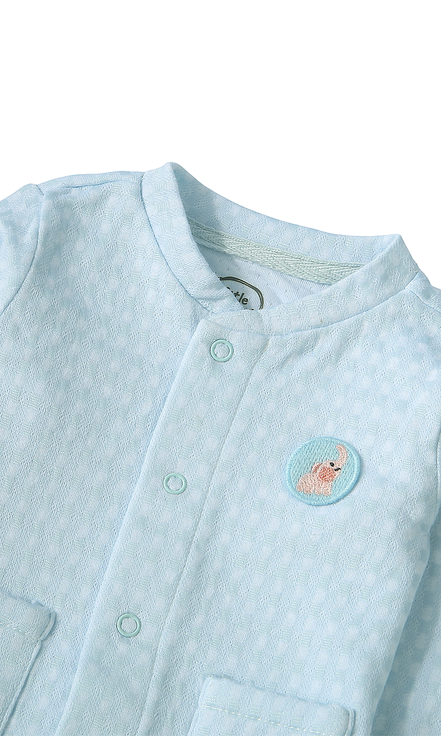 Baby Boys 6-Piece Gift Set Ice Blue Elephant Badge