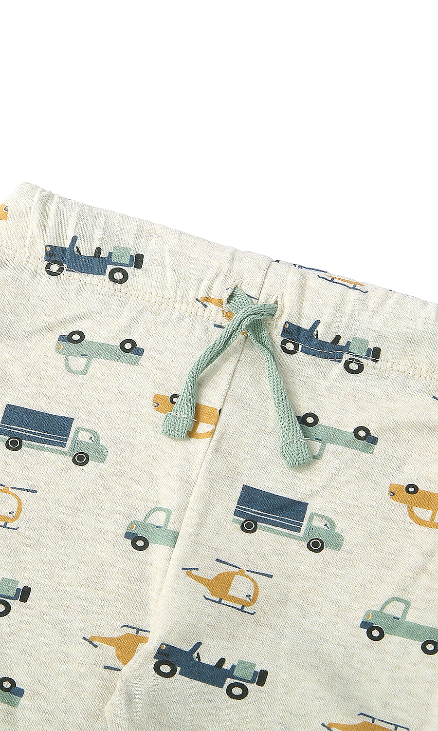 Baby Boys 6-Piece Gift Set Steel Blue Ribbed & Cream Vehicle Print Newborn Layette
