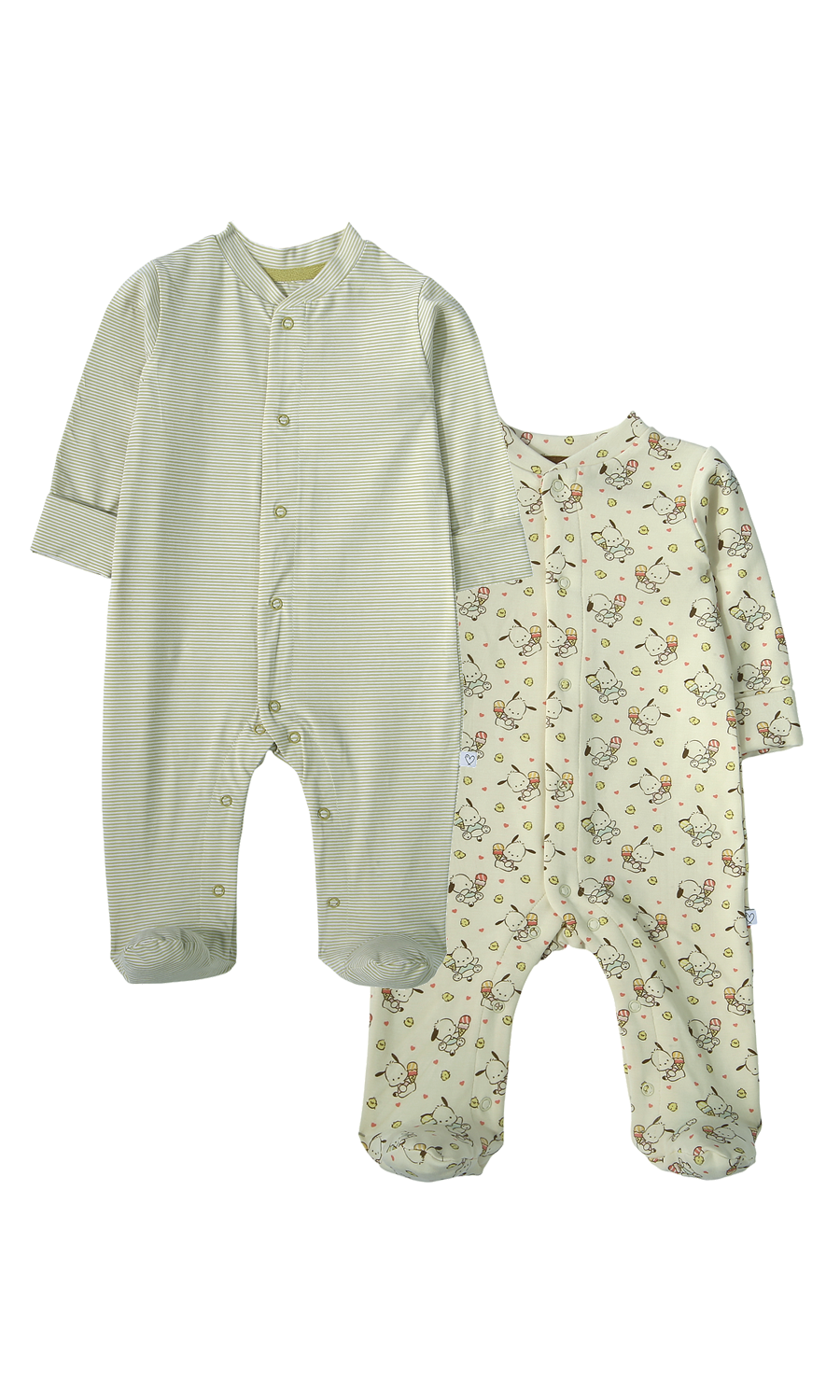 Baby Boys Footed Romper Pack of 2 Green