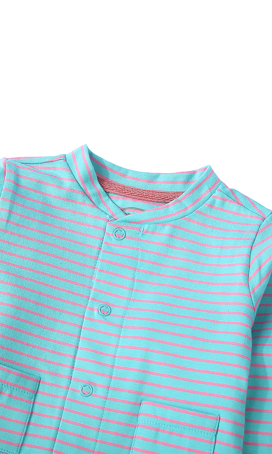 Baby Boys Night Suit Mint Green Pink Stripe
