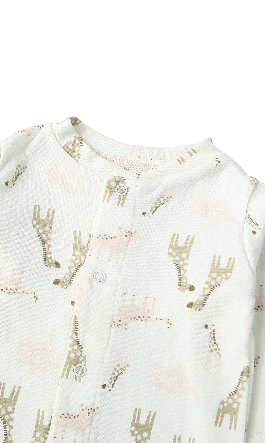 Baby Boys Sleep Suit Pack of 2 White Giraffe Print