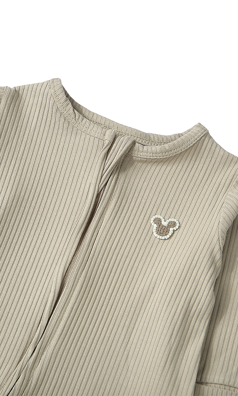 Baby Boys Sleep Suit with Hat Sage Green Ribbed