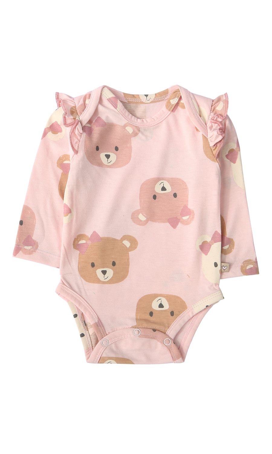 Baby Girls 4-Piece Suit Pink Teddy Bear Print