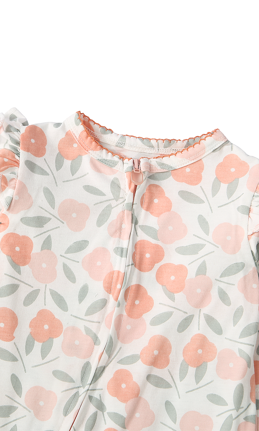Baby Girls 5-Piece Gift Set Peach Floral Print
