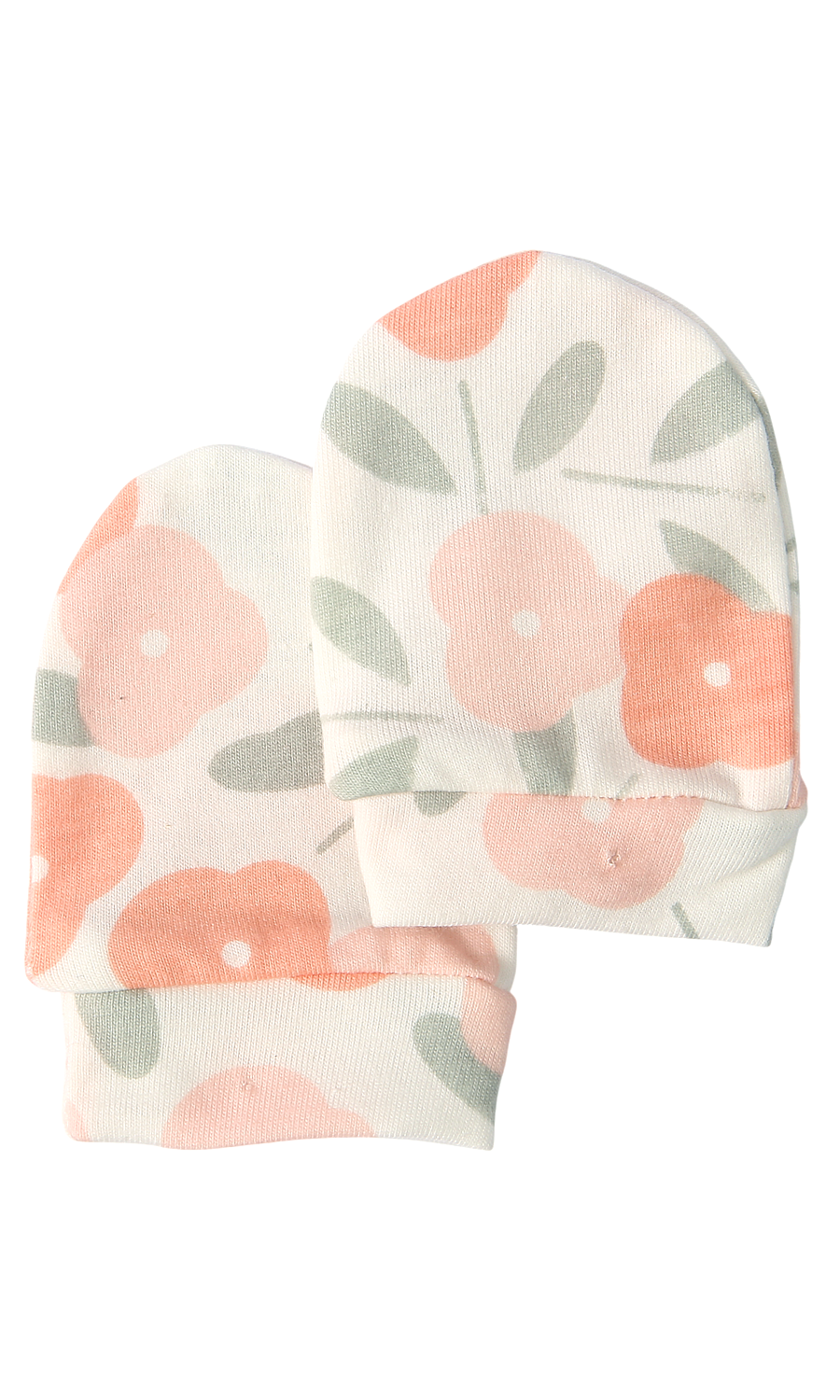 Baby Girls 5-Piece Gift Set White Peach Floral Print