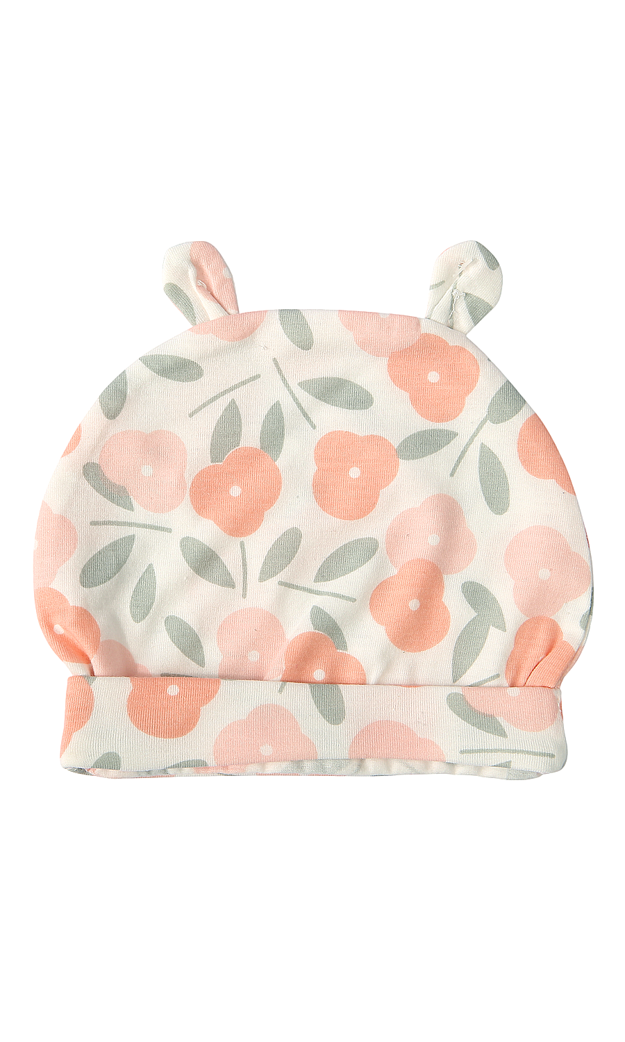 Baby Girls 5-Piece Gift Set White Peach Floral Print