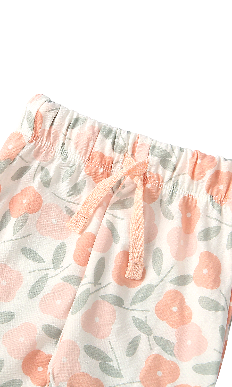 Baby Girls 5-Piece Gift Set White Peach Floral Print