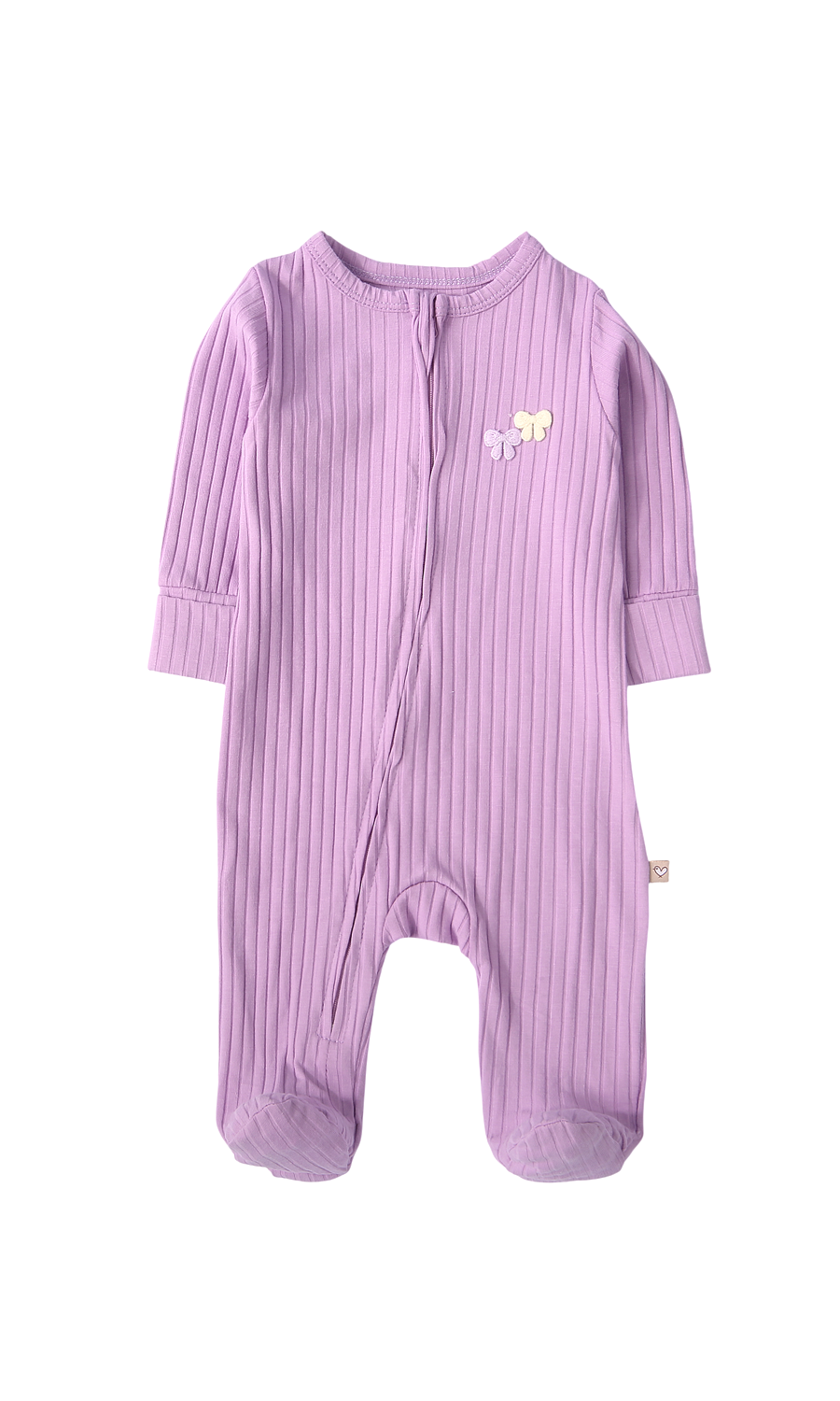 Baby Girls 6-Piece Gift Set Lilac Ribbed & Cream Pastel Bow Print Newborn Layette