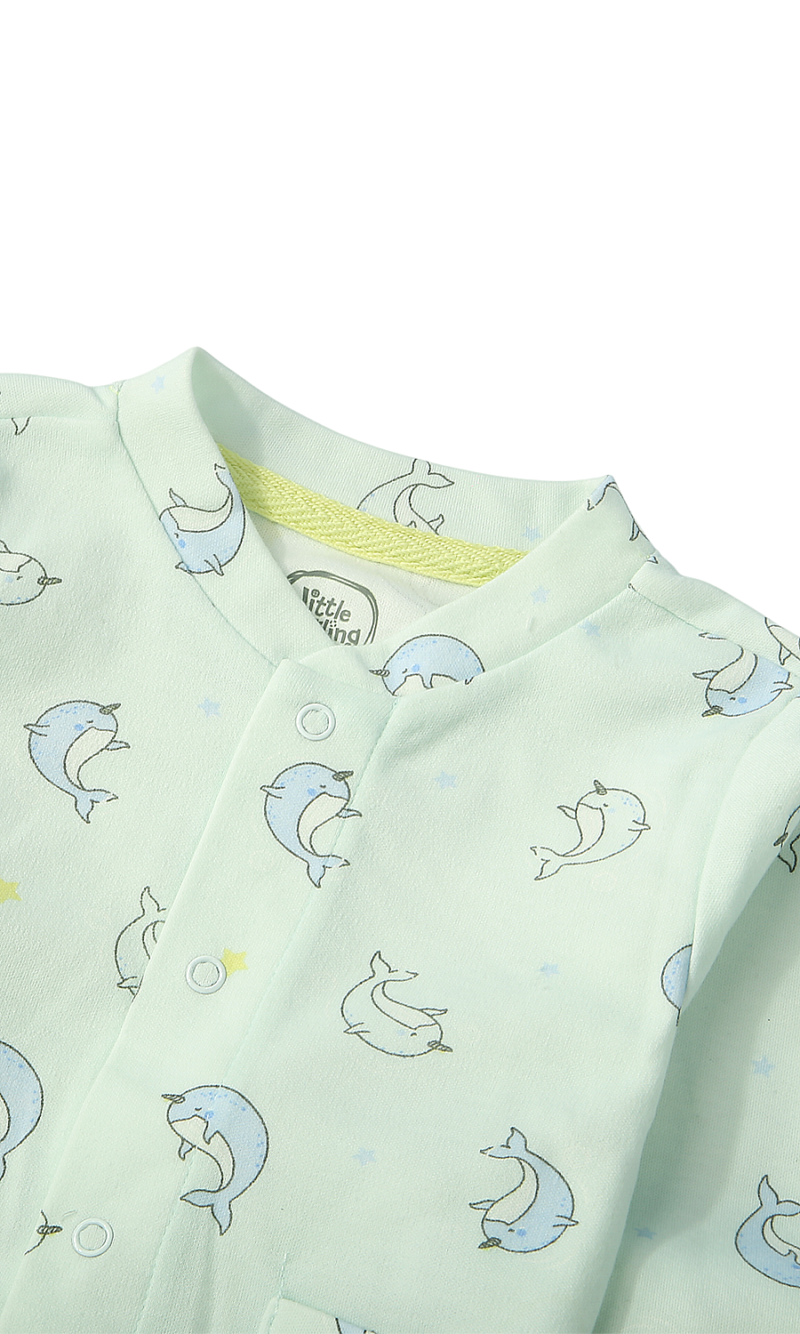 Baby Girls Mint Green Dolphin Print Night Suit