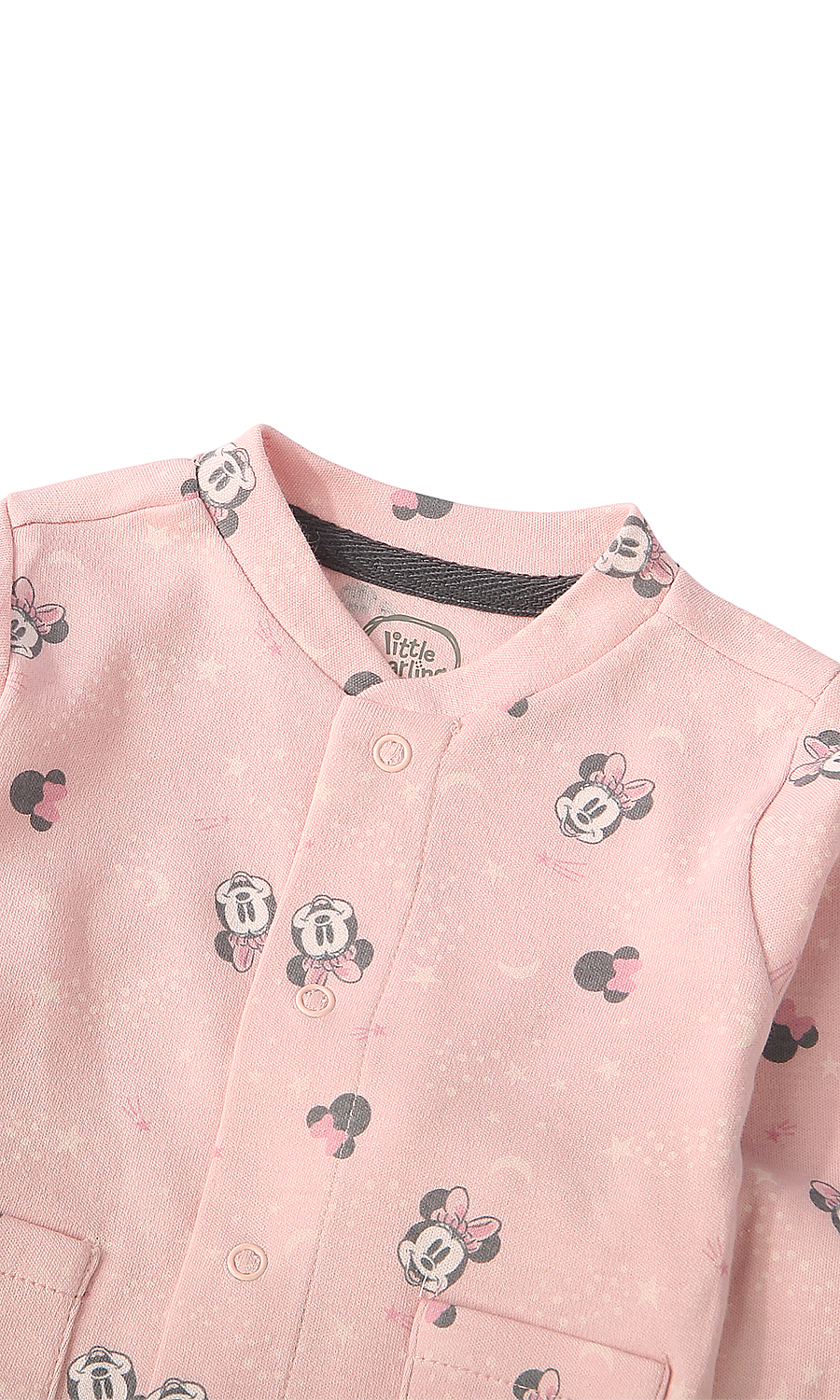 Baby Girls Night Suit Pink Minnie Mouse Print