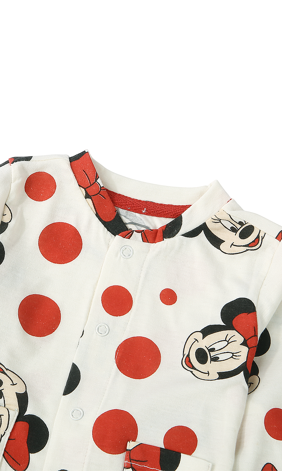 Baby Girls Night Suit White Minnie Mouse Print