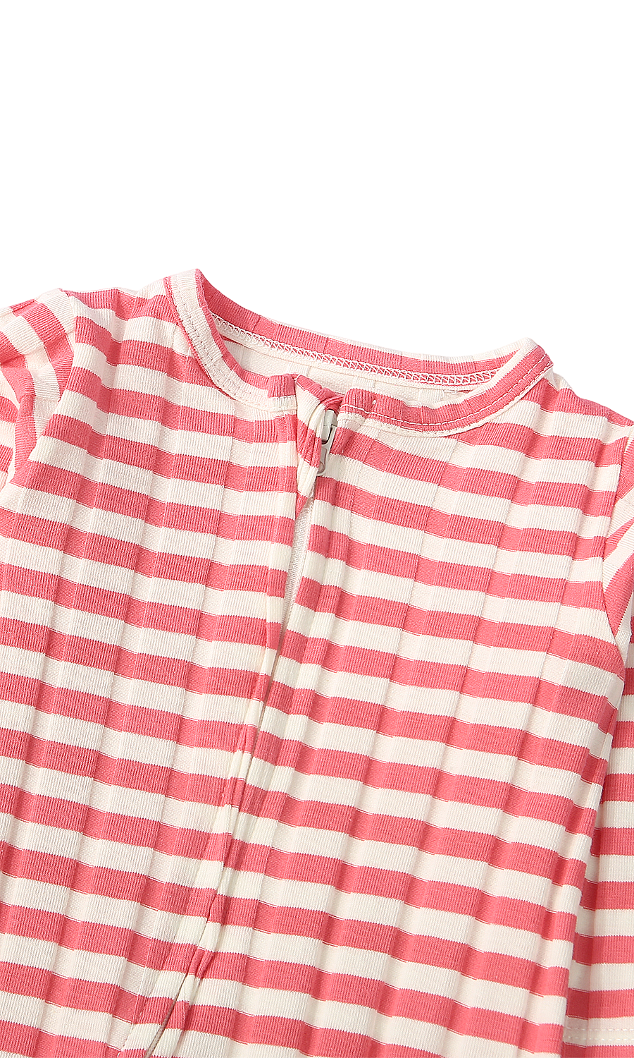 Baby Girls Pink Stripe and White Koala Print Footed Romper Pack of 2