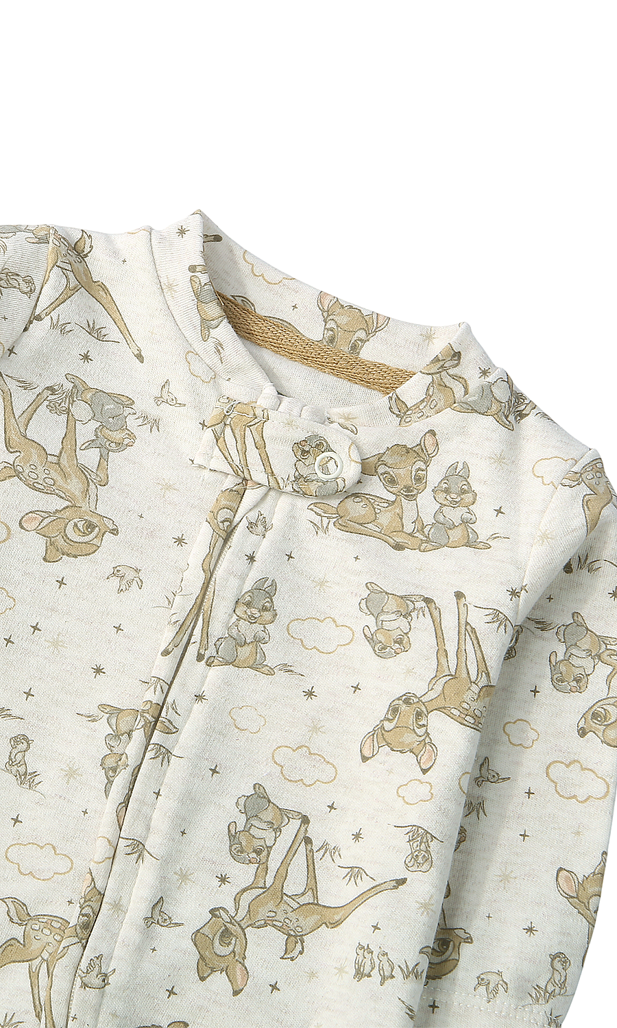 Baby Girls Sleep Suit Pack of 2 Cream Blush Pink Fawn Print