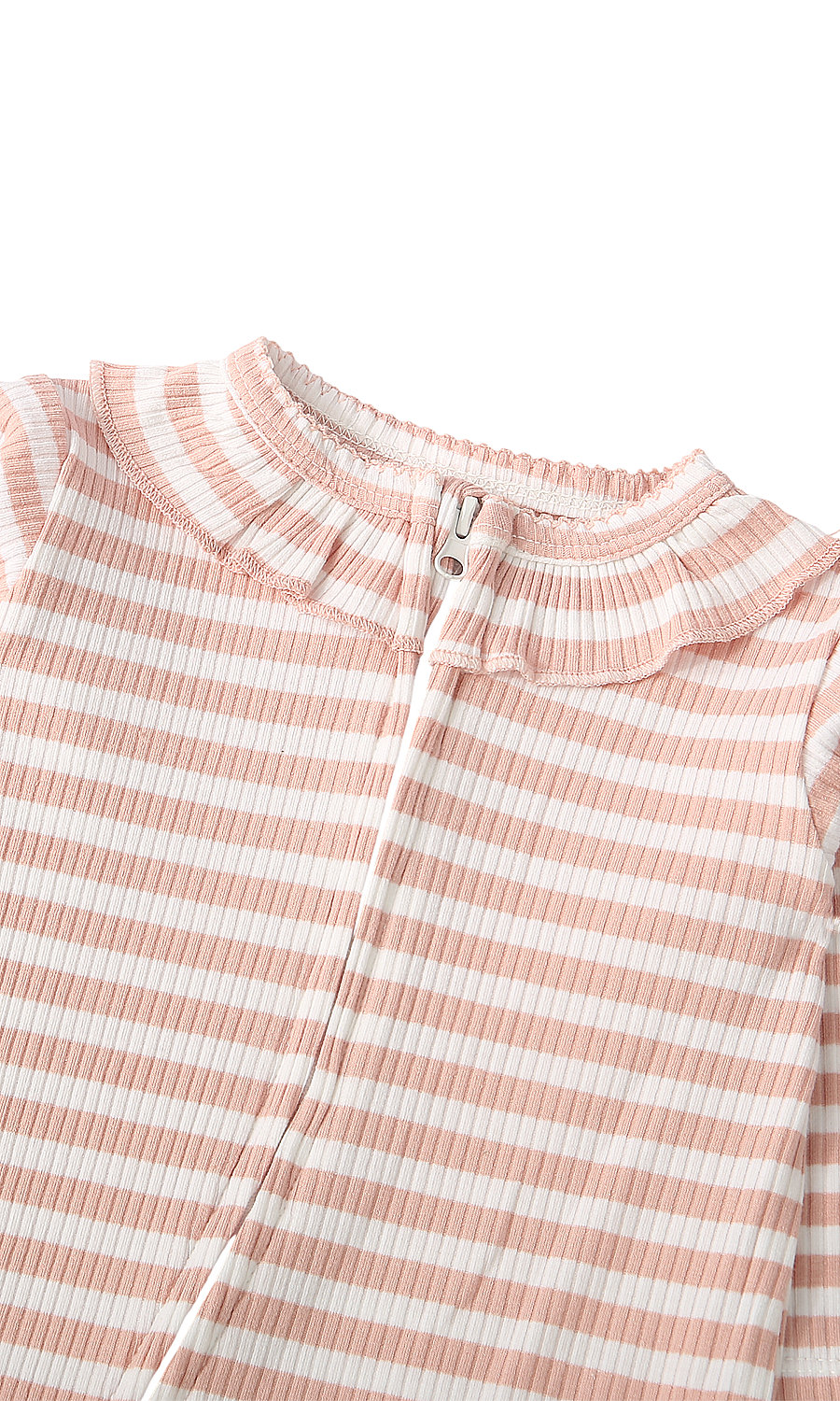 Baby Girls Sleep Suit Pack of 2 Pink Grey Striped with Headband
