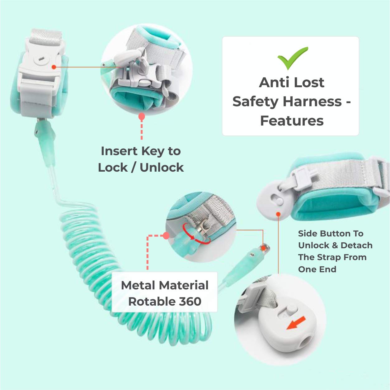 Adjustable Kids Safety Harness Belt - 0243388