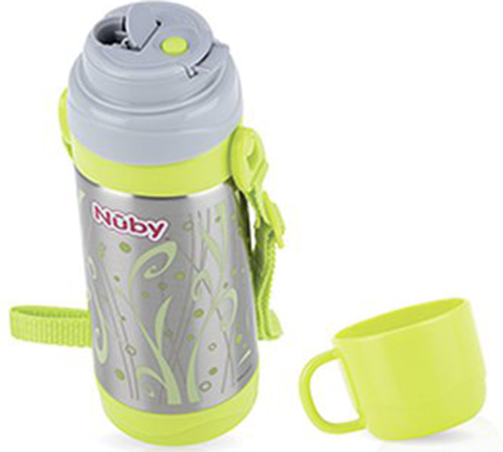 Nuby Stainless Steel Thermo Flowing Spout Cup - 360ml