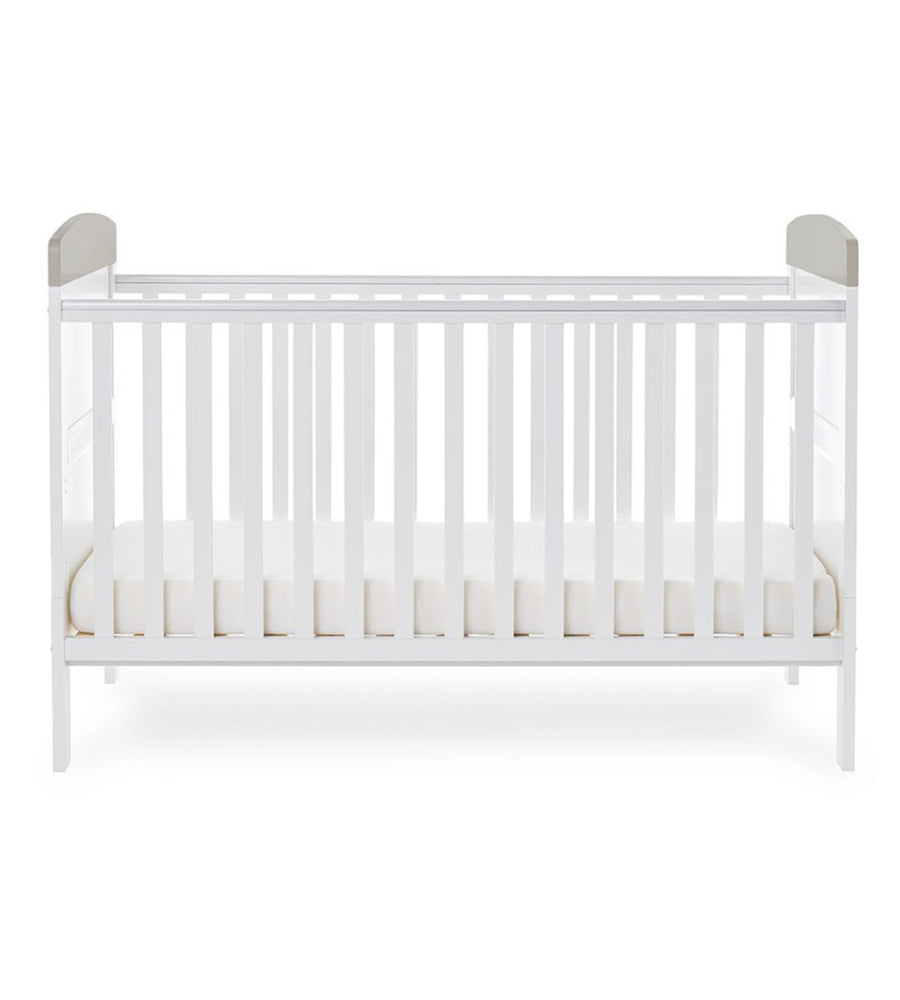 MQ 1201 White+Grey Harmison Cot Bed