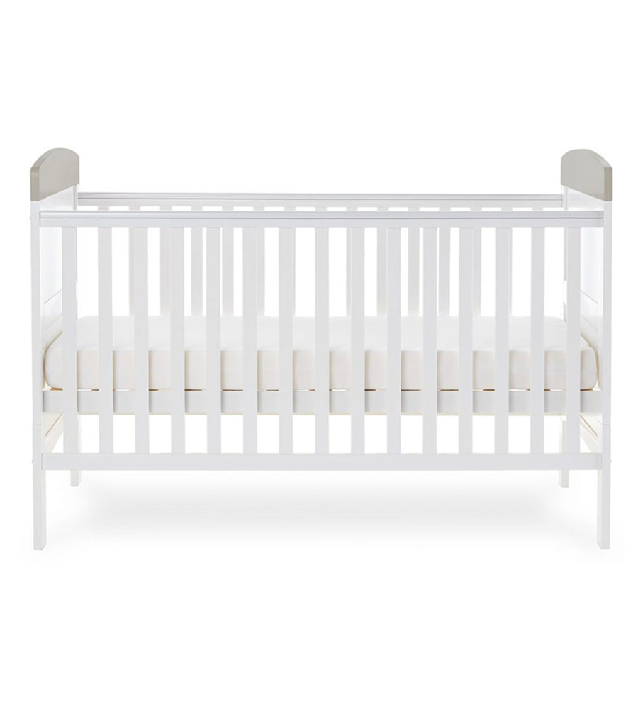 MQ 1201 White+Grey Harmison Cot Bed