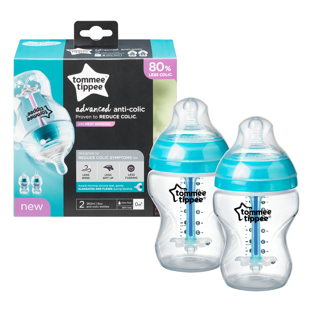 260ML/9OZ 2-PK Adv Anti Colic Bottle Tommee Tippee 422525