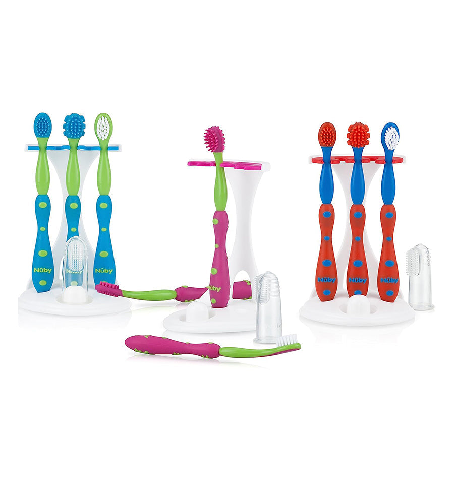 Nuby Toothbrush 3 Pcs - Red