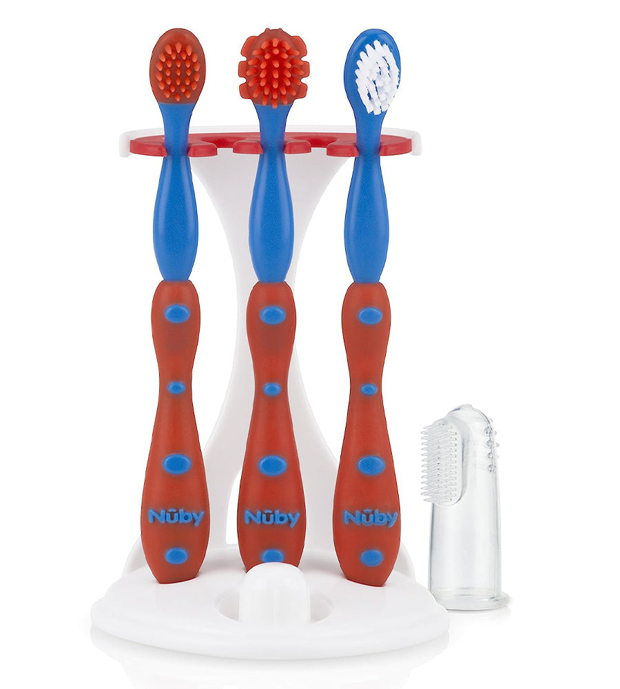 Nuby Toothbrush 3 Pcs - Red