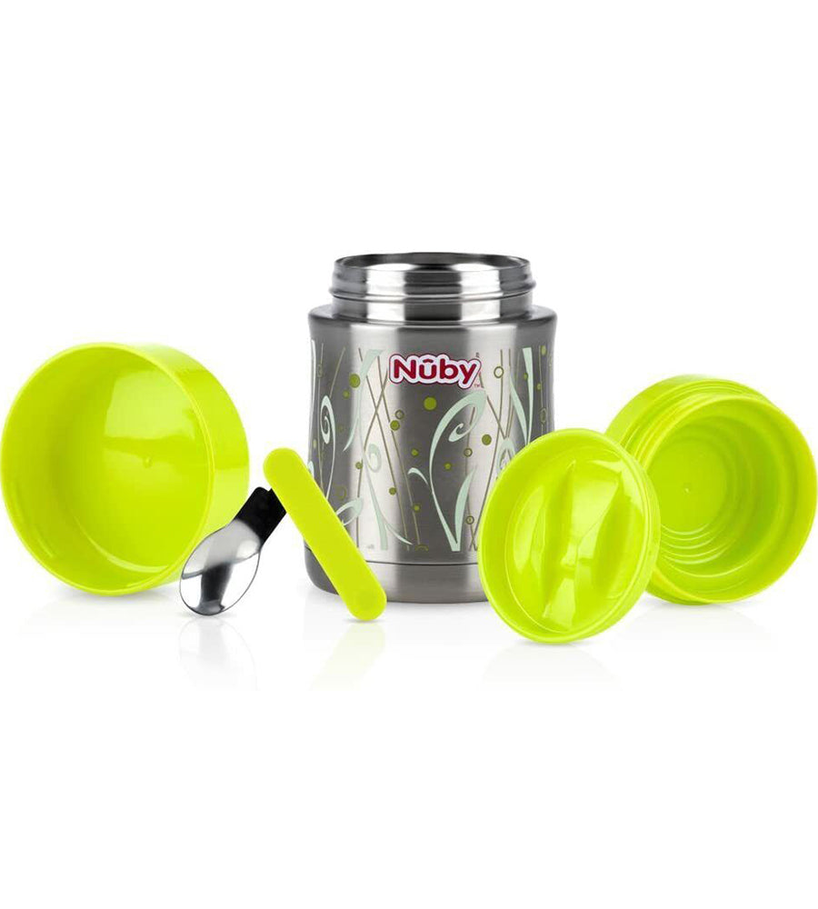 Nuby ID5470 Thermal Food Container with Spoon and Storage Compartment 450ML