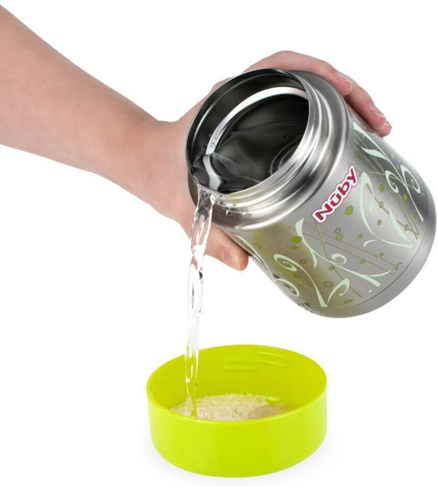 Nuby ID5470 Thermal Food Container with Spoon and Storage Compartment 450ML