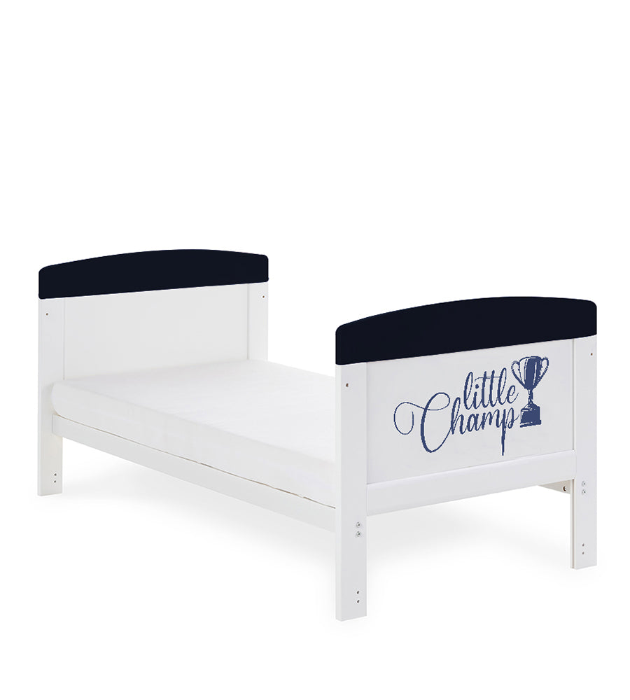 MQ 1201 White+Blue Harmison Cot Bed