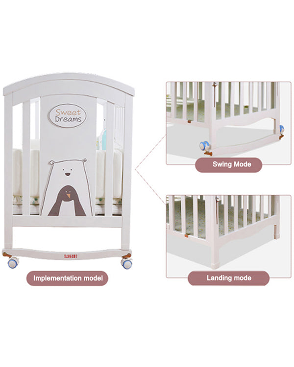 Mom Squad Baby Cot (White) WBB 707 (0265513)