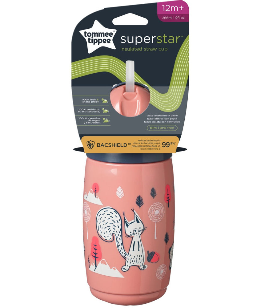 266ML 1X Insulated Straw Cup AL IL Pink Tommee Tippee 447825