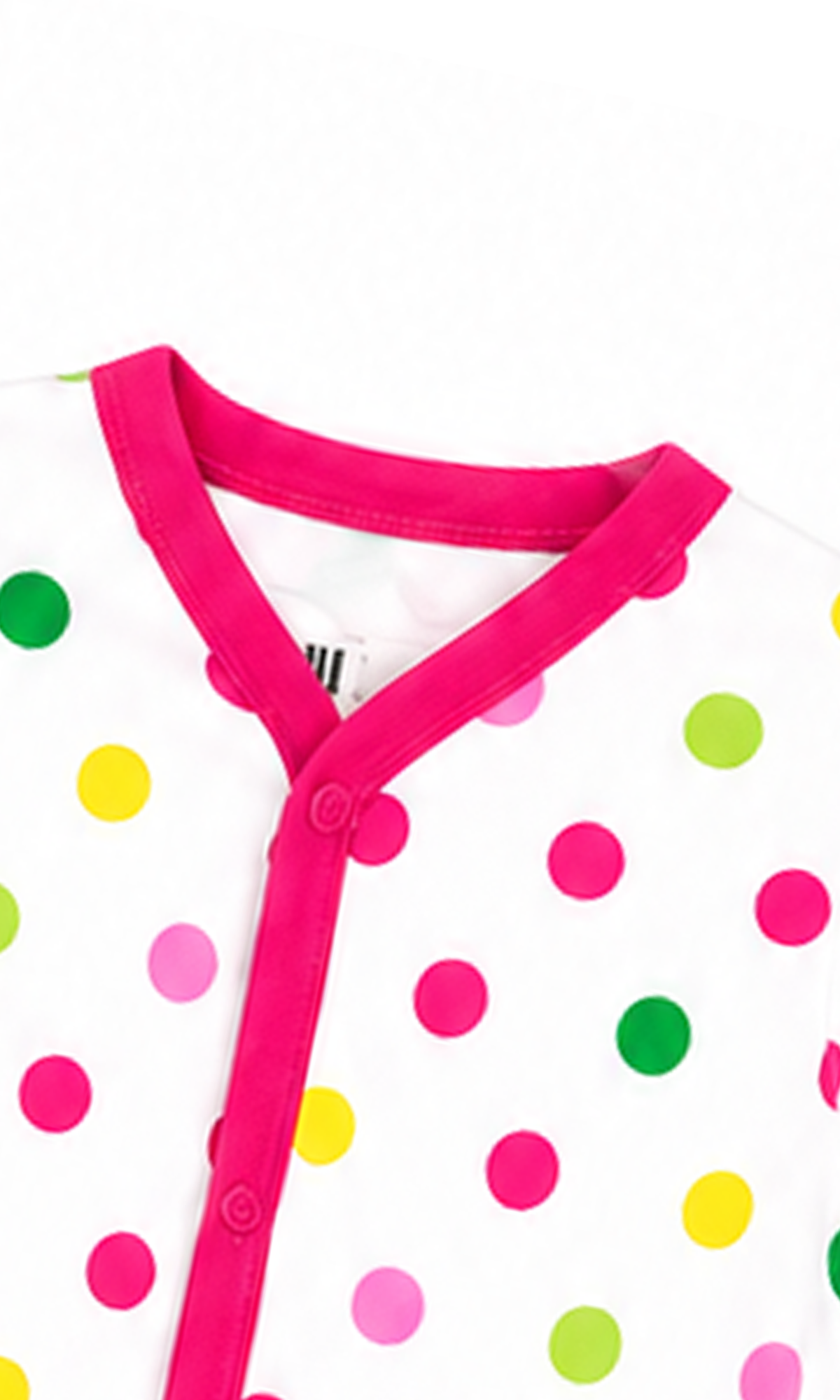 Baby White Multicolour Polka Dot Night Suit