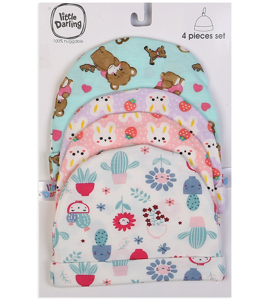 Girls Caps Pack Of 4 - 0289760