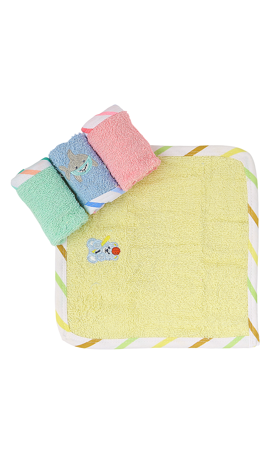 Bath Towel & Washcloth Pack Of 5 Set- 0314122