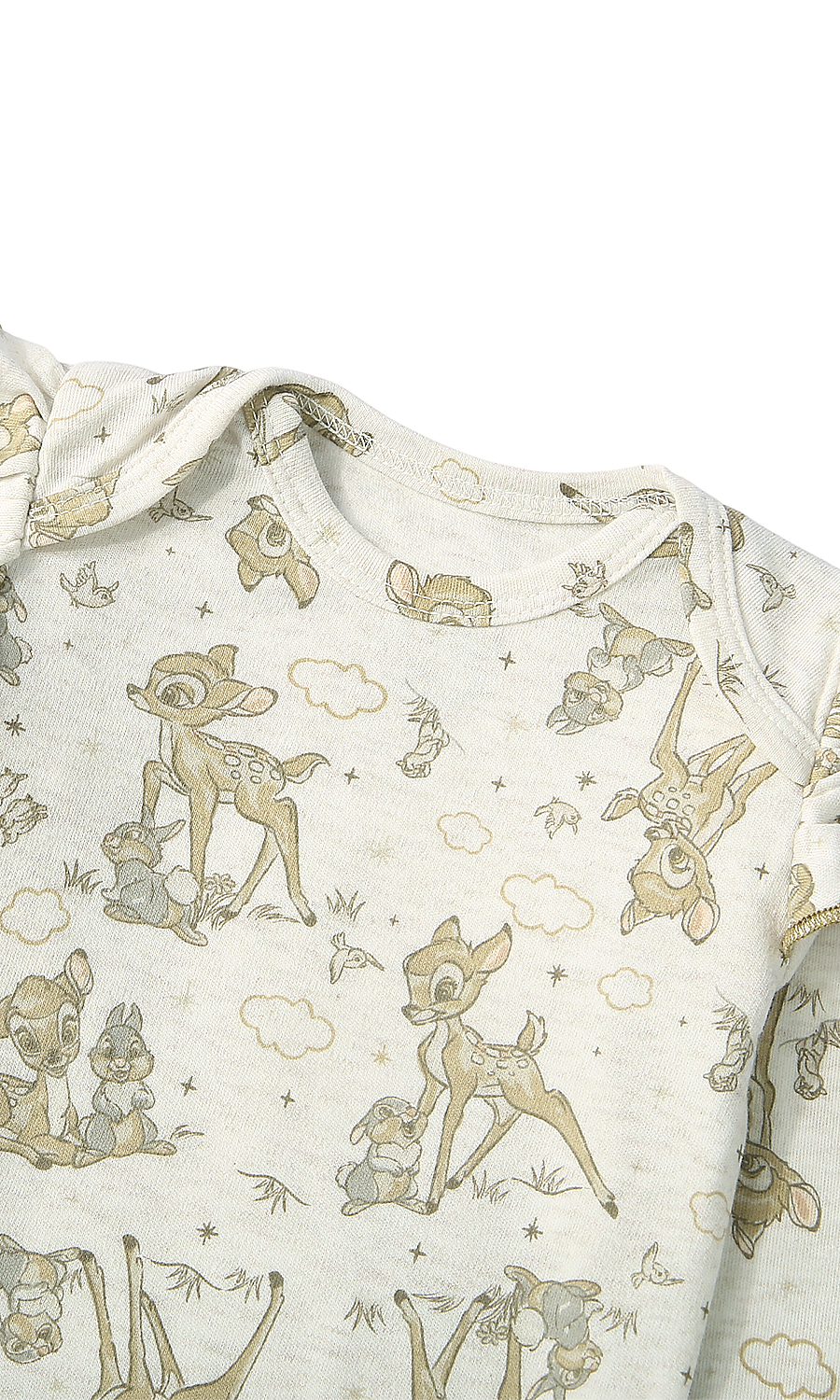 Baby Girl Cotton Gift Set Cream Bambi Print — 4 Piece Newborn Set