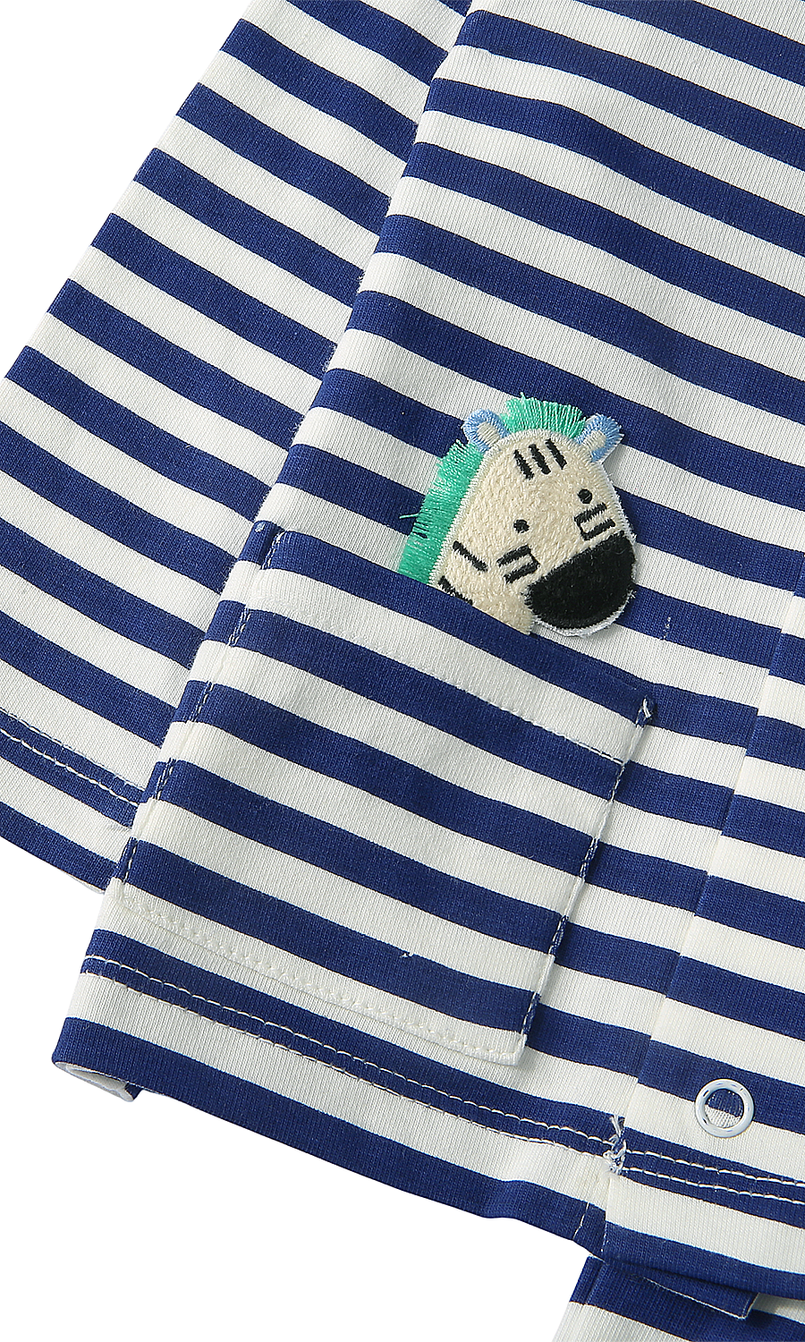 Baby Boy Striped Night Suit Navy Blue White