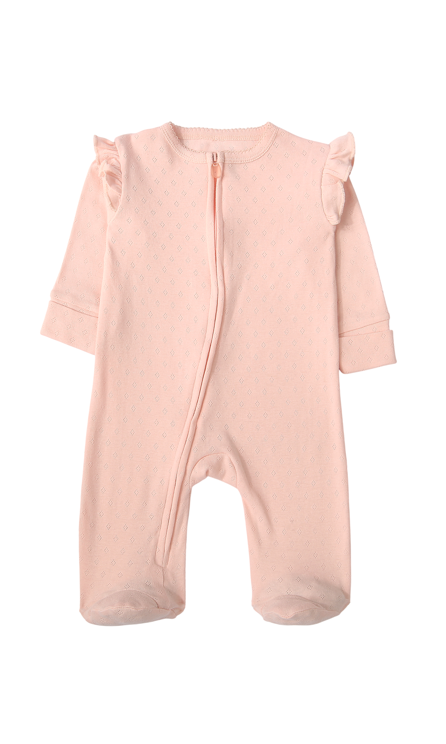 Baby Girl Cotton Sleepsuit 2-Pack – Pink & Cherry Print