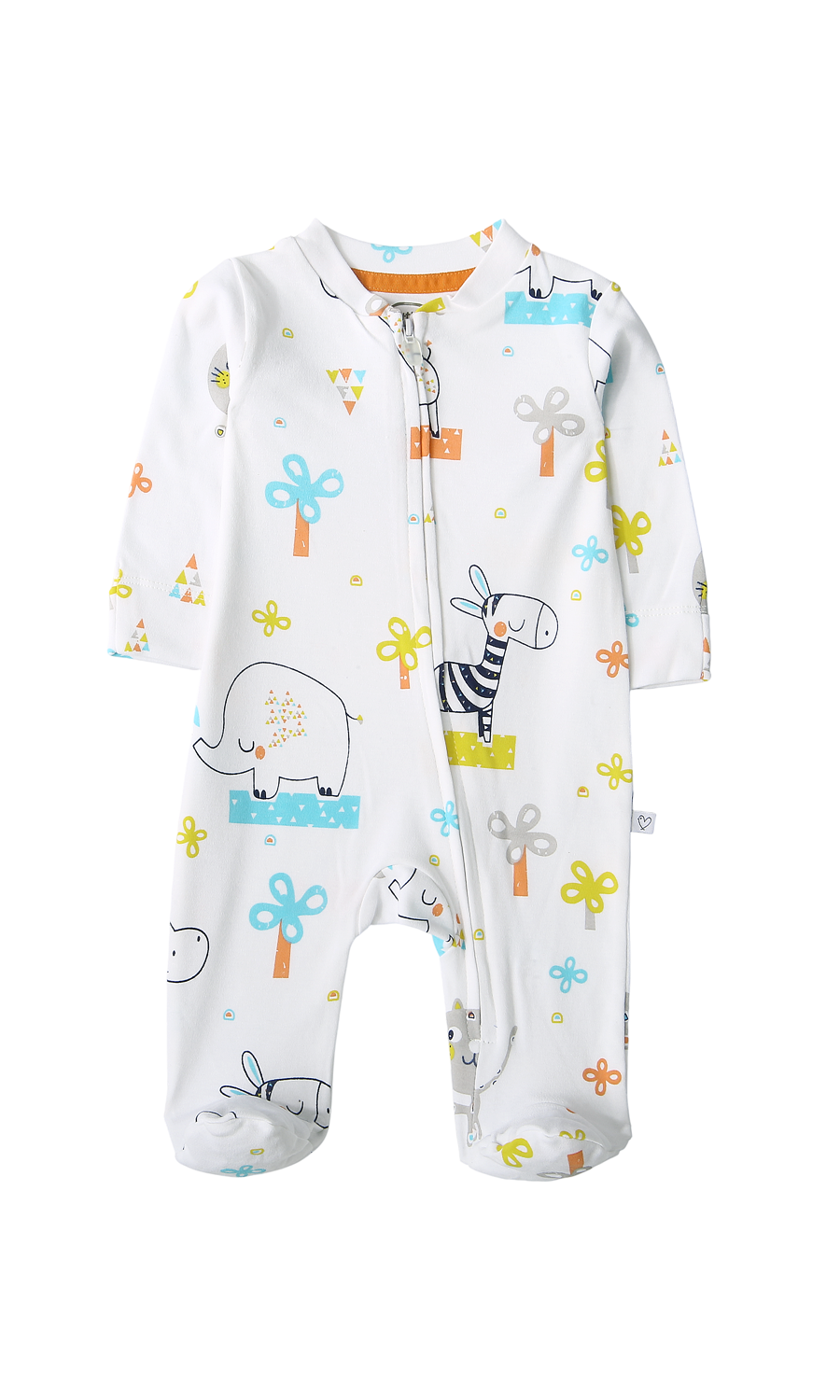 Baby Footed Romper Pack of 2 Grey Striped