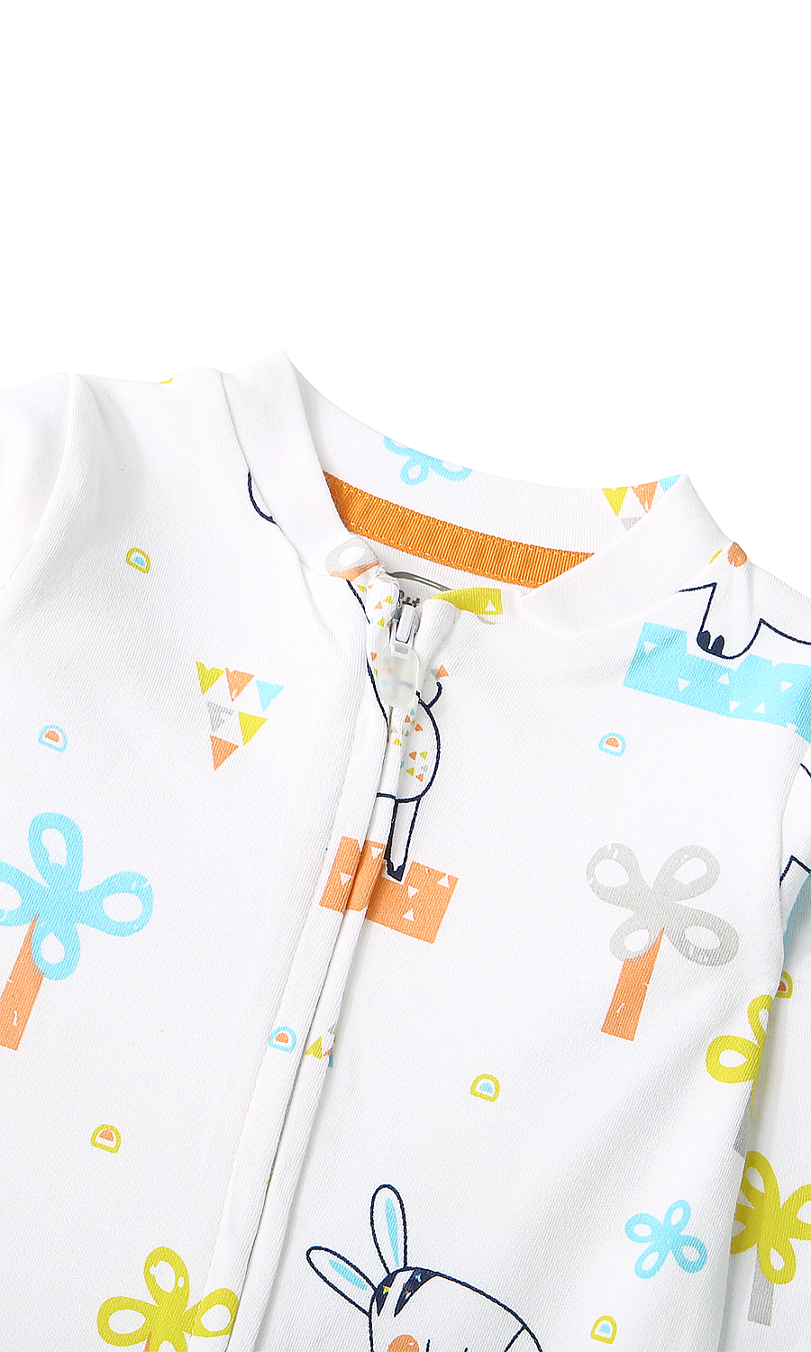 Baby Footed Romper Pack of 2 Grey Striped