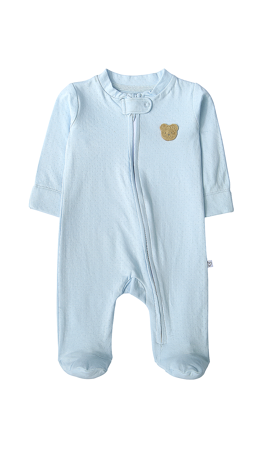 Baby Footed Romper Pack of 2 Blue Bear Print