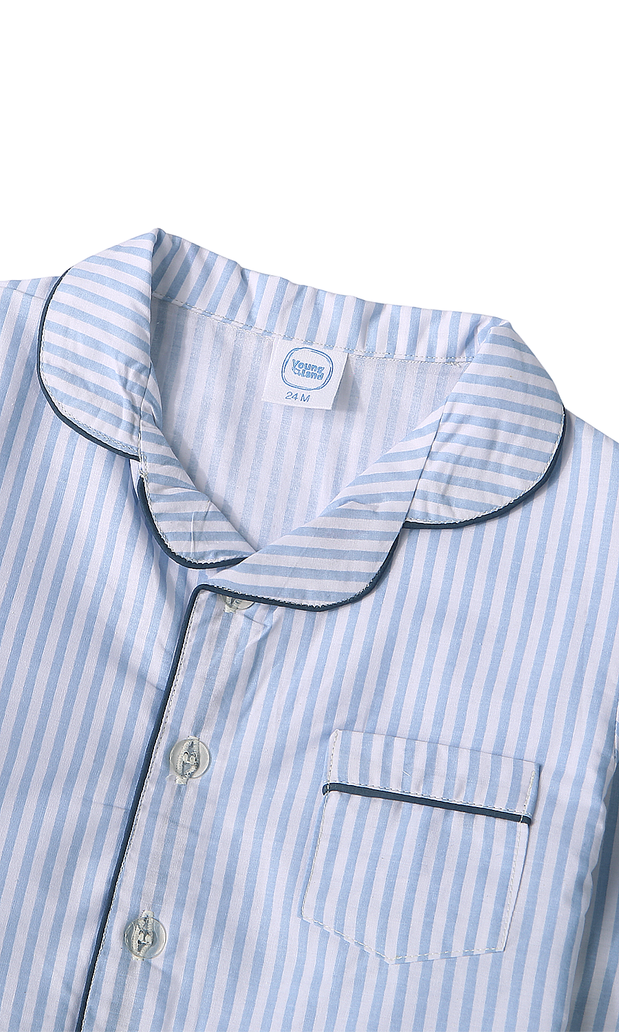 Kids Cotton Night Suit Blue Striped