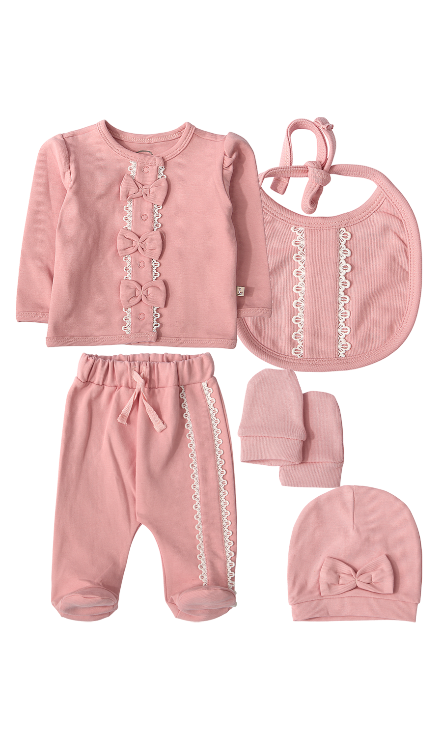 Baby Girl Gift Set 5 Piece Pink